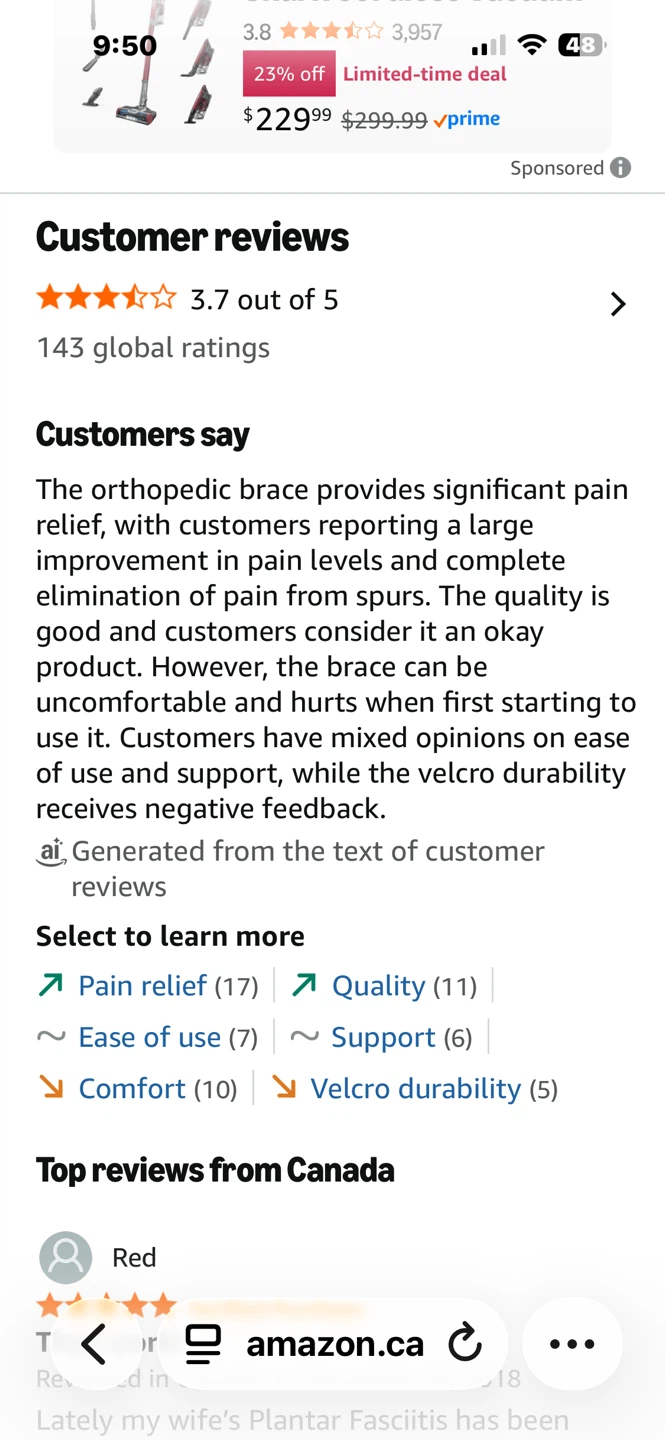 Plantar Fasciitis Support Splint with Massage Ball - photo 4