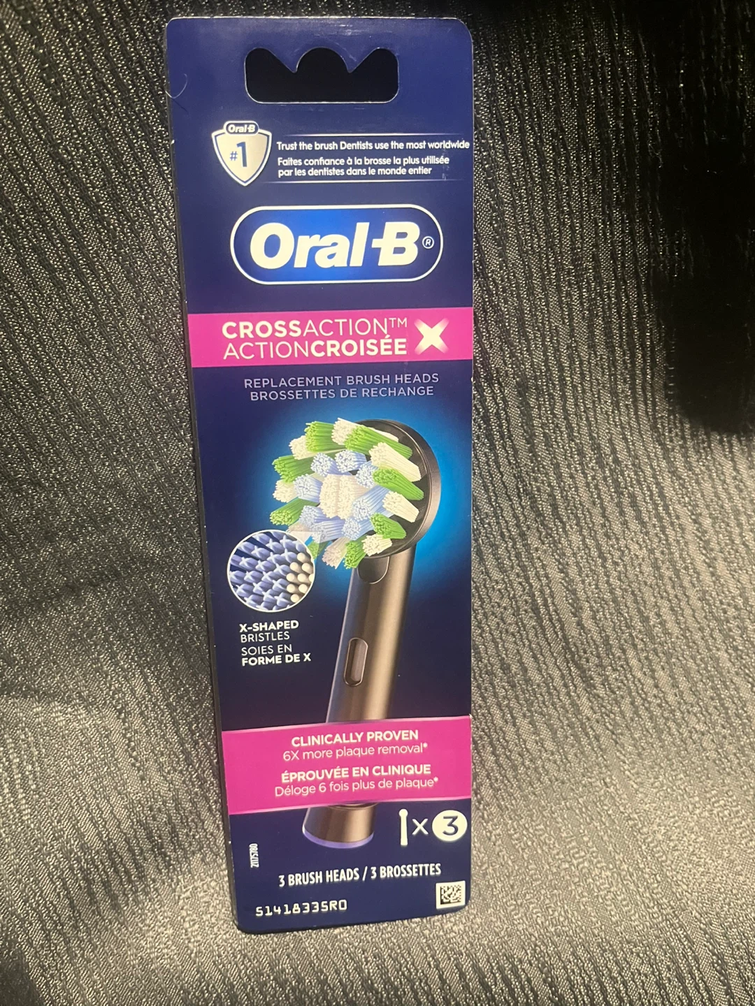 Oral-B CrossAction Replacement Brush Heads - 3 Pack