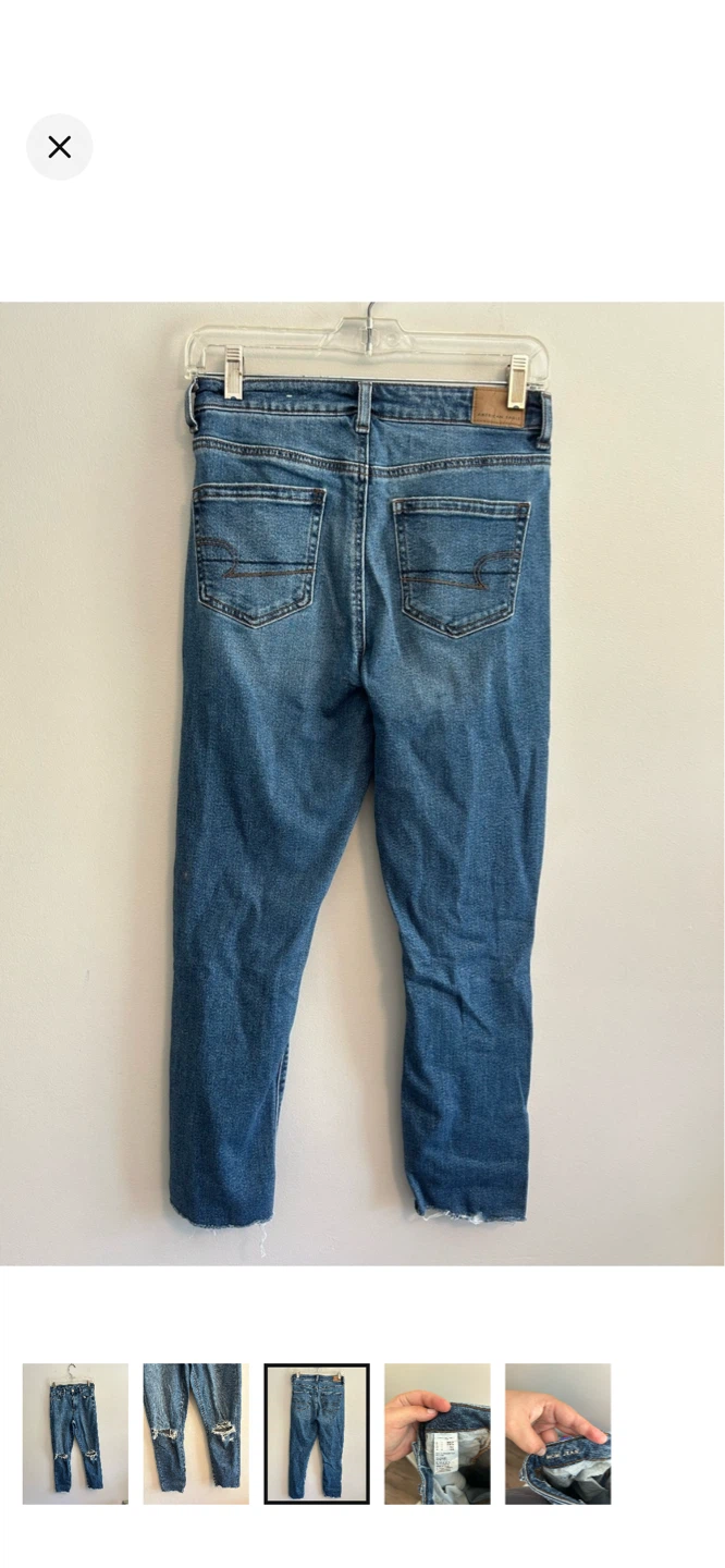 American Eagle Mom Jeans Size 0 Ripped Knee - photo 3