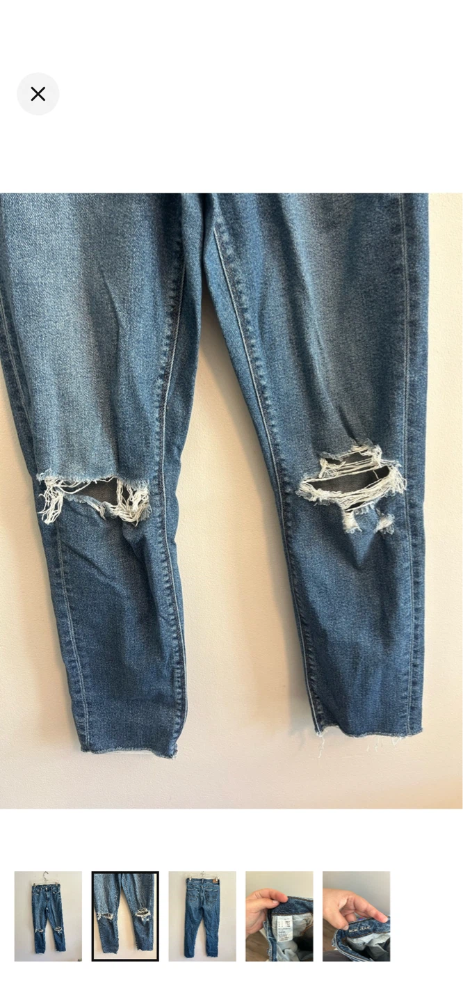 American Eagle Mom Jeans Size 0 Ripped Knee - photo 2