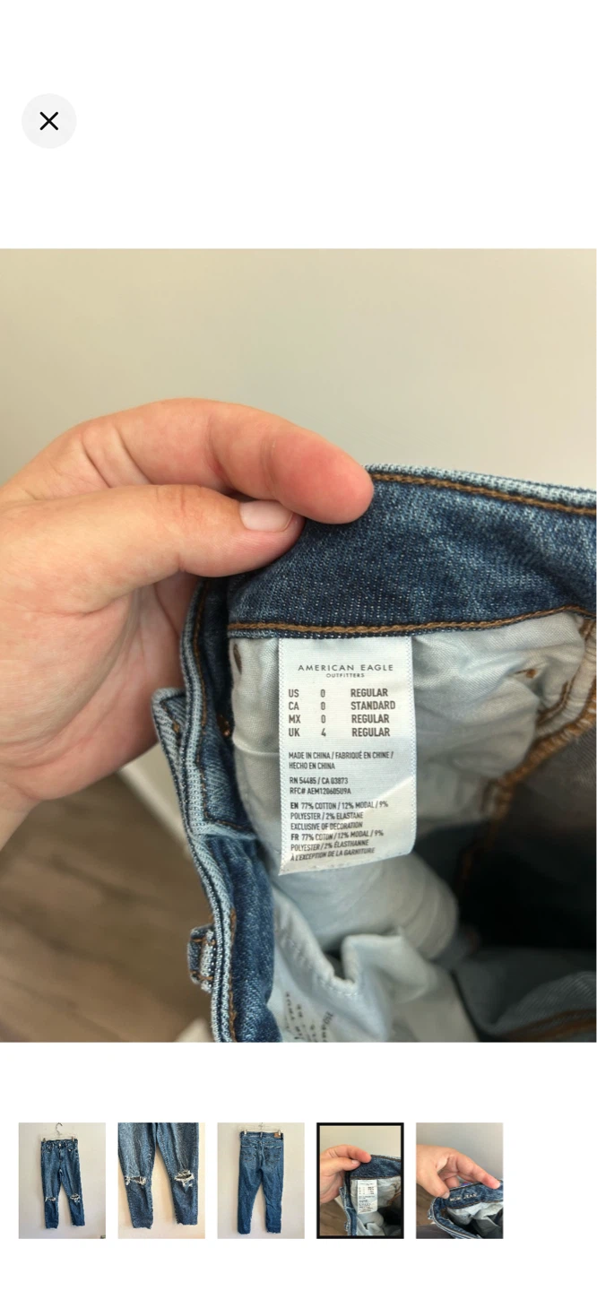 American Eagle Mom Jeans Size 0 Ripped Knee - photo 4