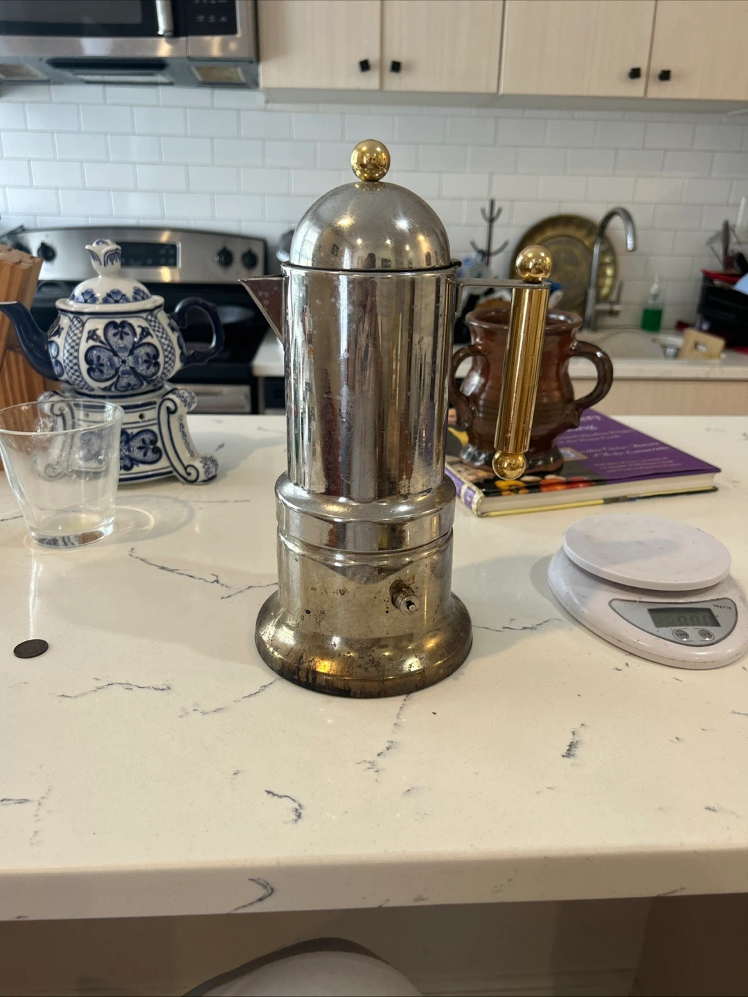 Vintage Metal Moka Pot