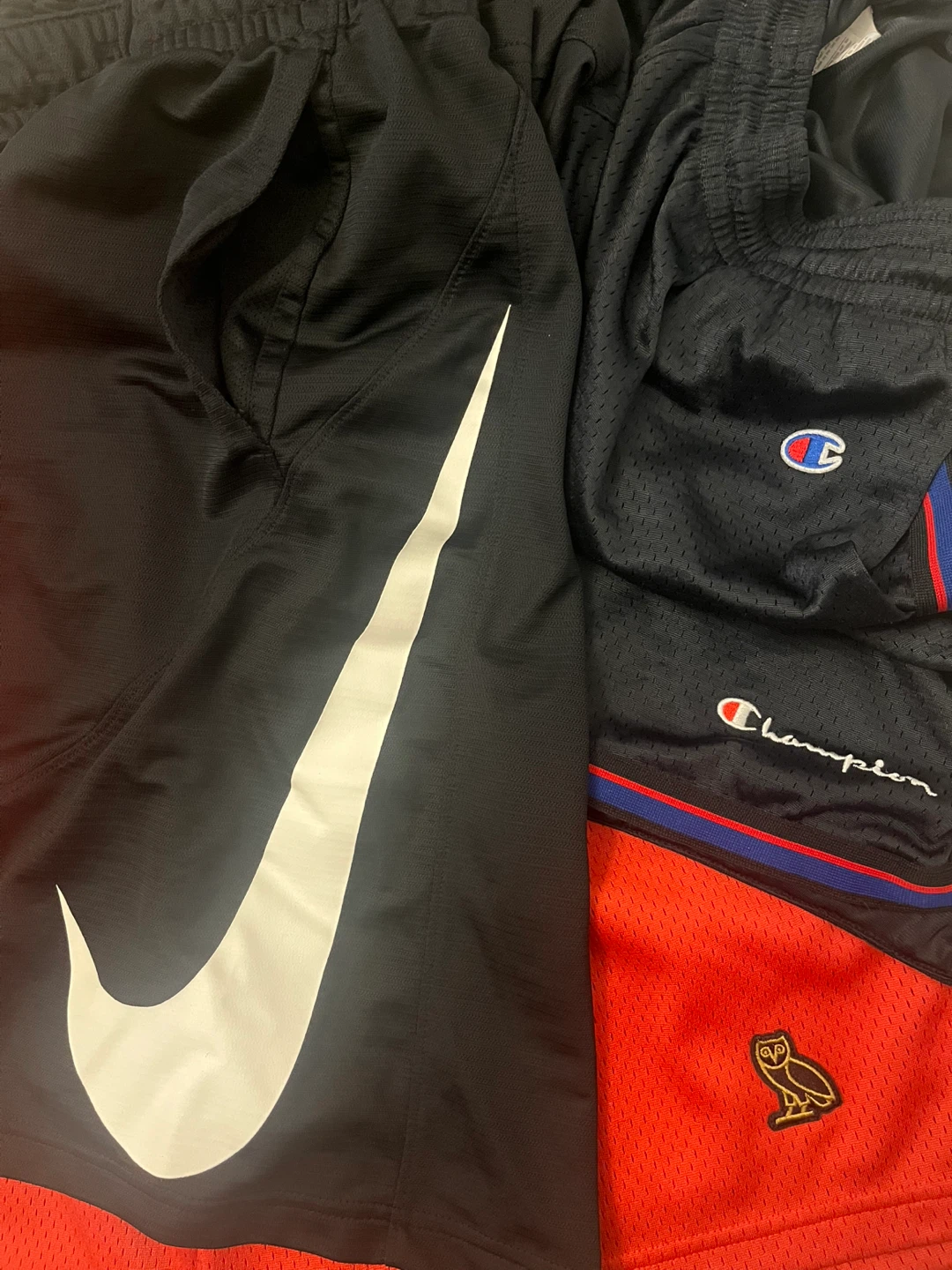 Bundle of Men’s Size Large Shorts: Nike, Champion & OVO
