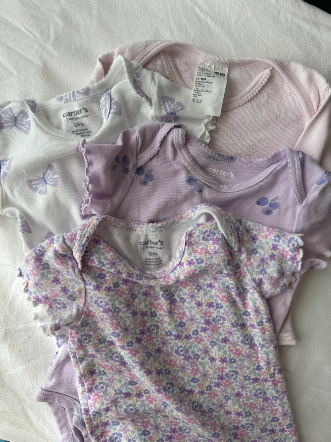 Set of Baby Bodysuits - 12M