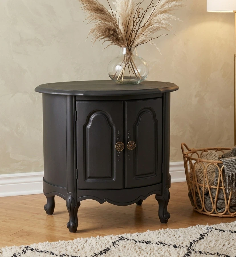 Refinished wooden Accent Cabinet with Doors