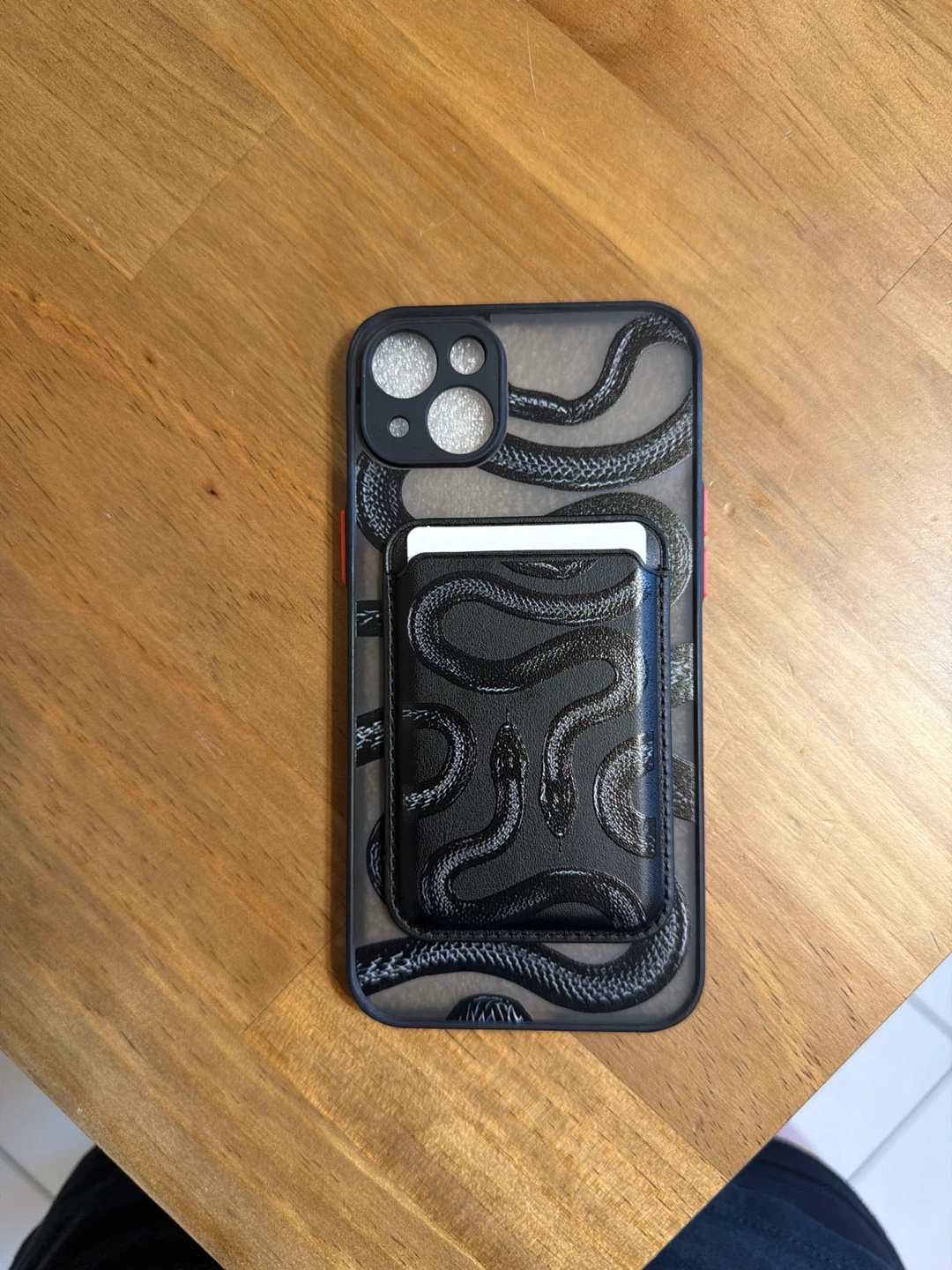 14 plus Phone Case with Snake Design and Wallet Attachment - photo 3