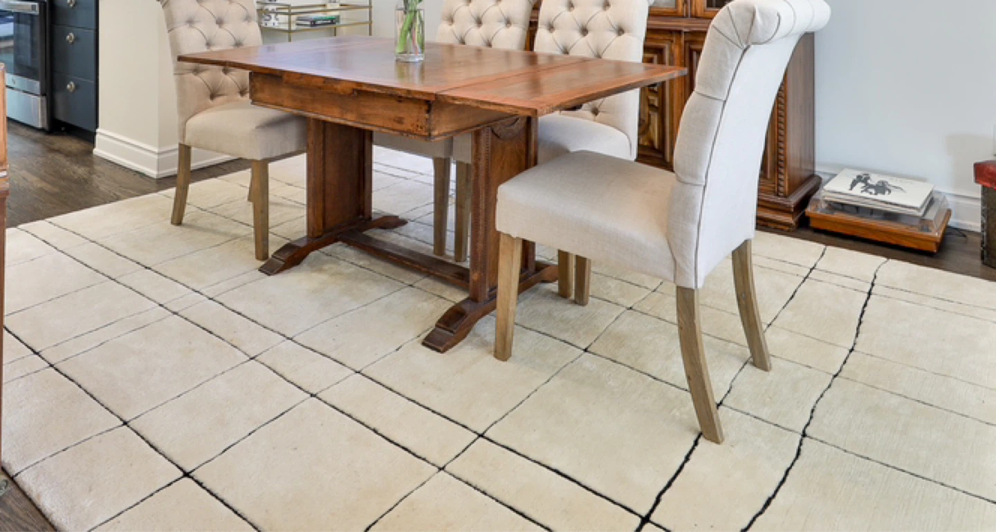 Rug: Cream & Black