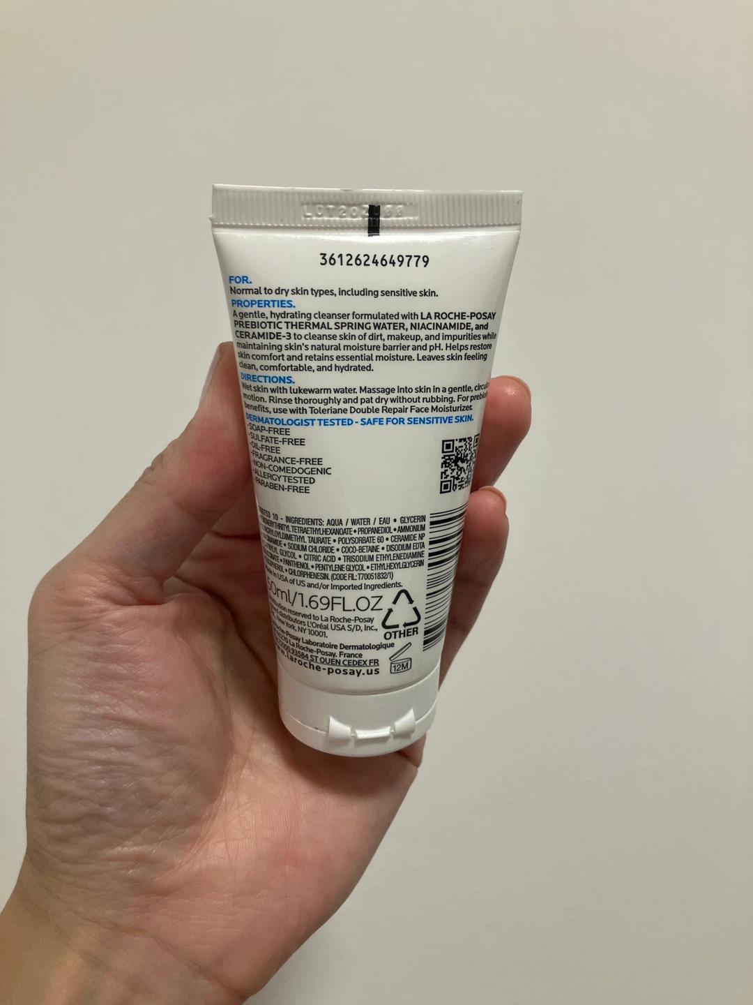 La Roche-Posay Toleriane Hydrating Gentle Cleanser 50ml - photo 2