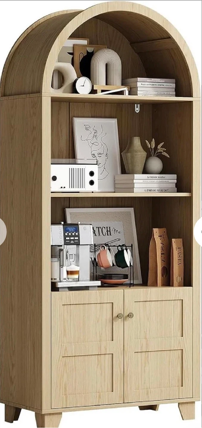 Seedayhome 3 Tier Arch Bookshelf with Cabinet - photo 2
