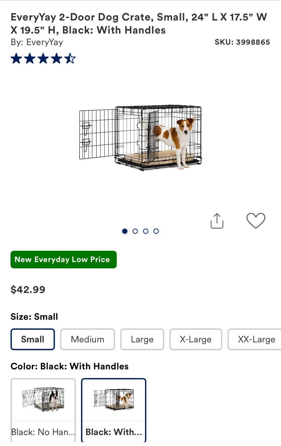 Dog crate & dog bowls