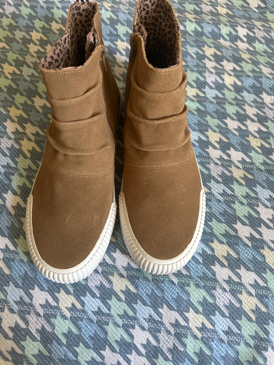 Sperry Top-Sider Tan Ruched Ankle Boots kid