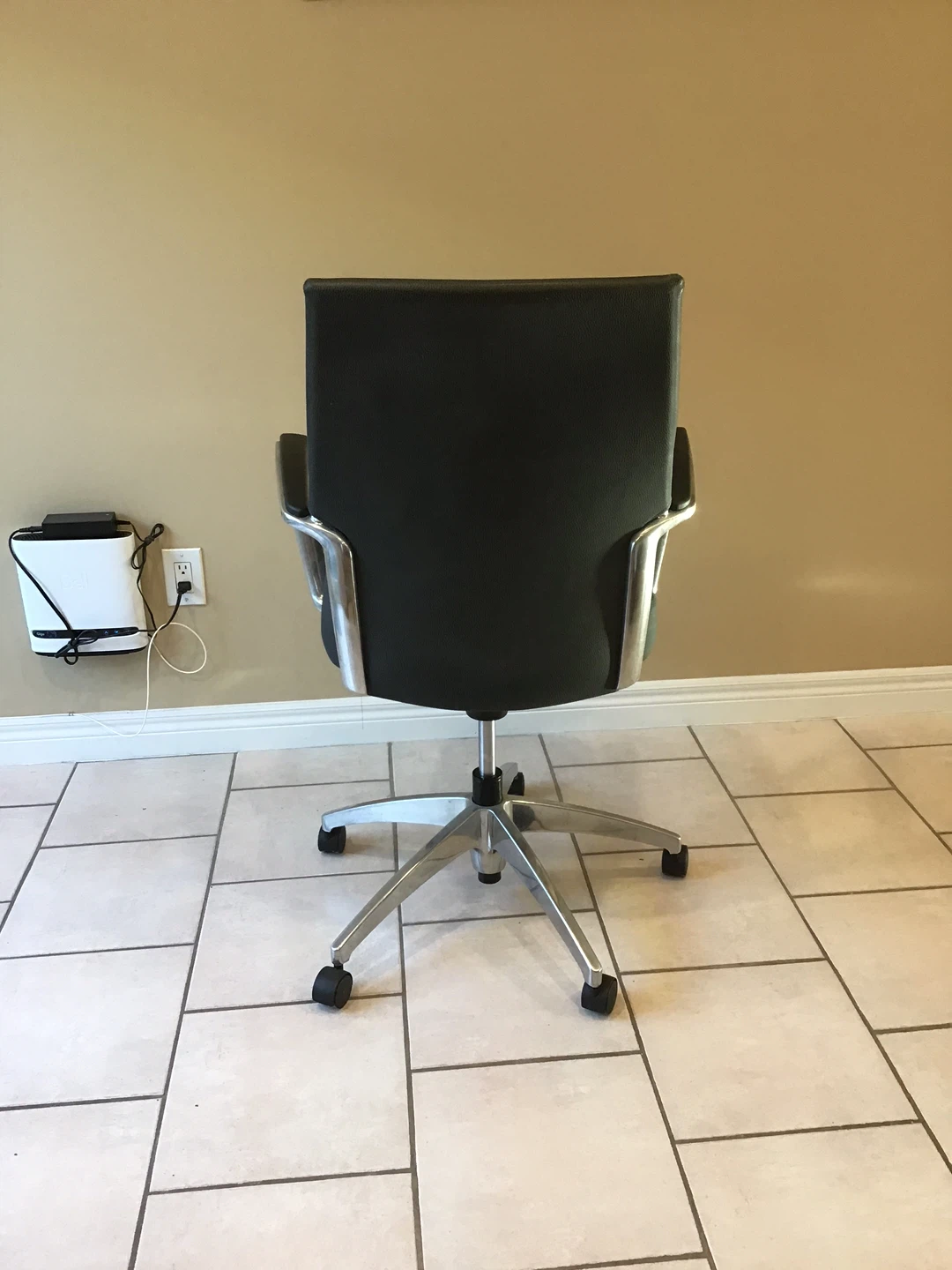 Black Office Chair with Chrome Accents - photo 4