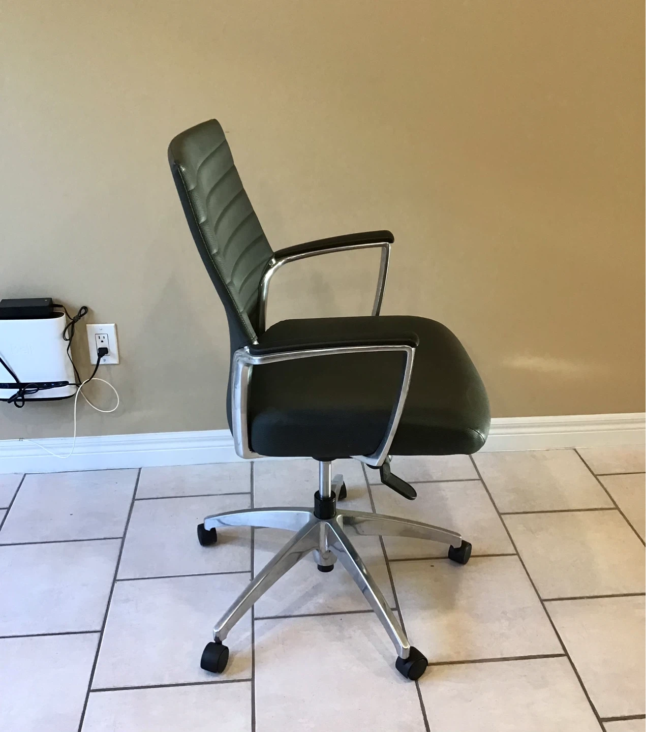 Black Office Chair with Chrome Accents - photo 3