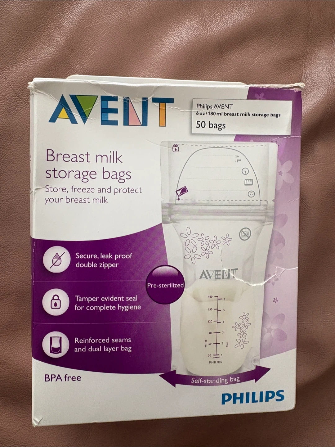 Phillips Avent Breast Milk Storage Bags (open box)