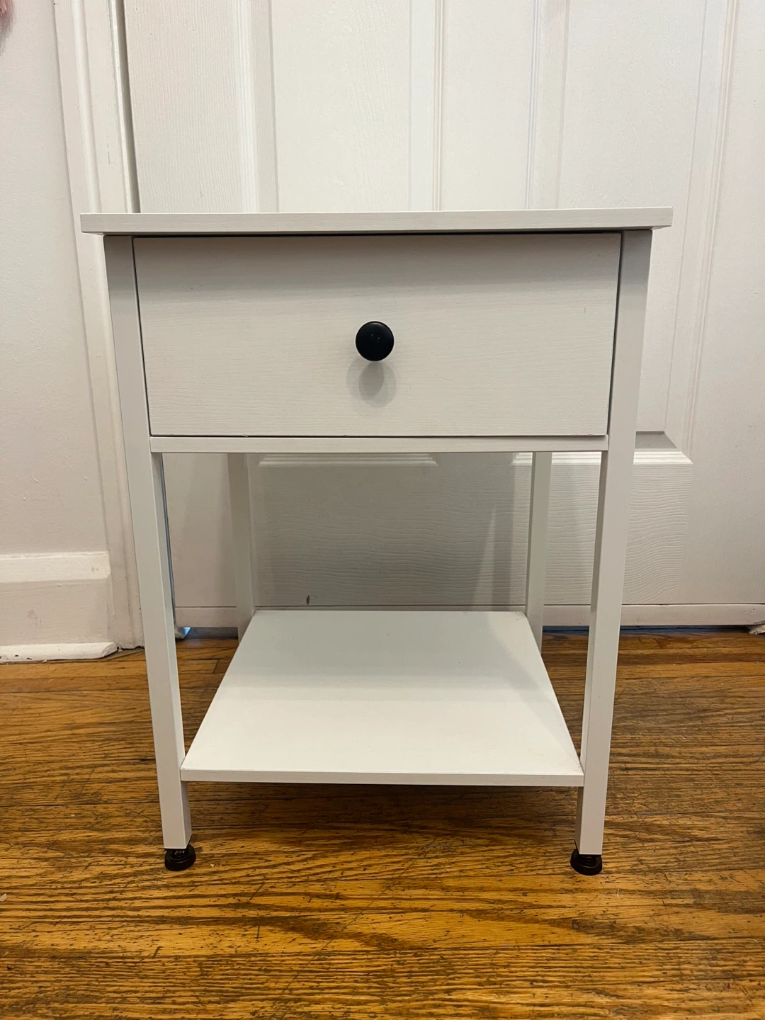 MOVING SALE — White Bedside Table (READ DESCRIPTION)