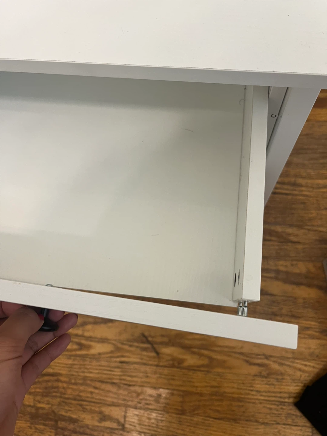 MOVING SALE — White Bedside Table (READ DESCRIPTION) - photo 3