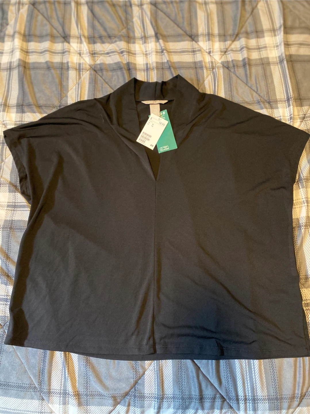 Women’s H&M Black Top Size XL New With Tags