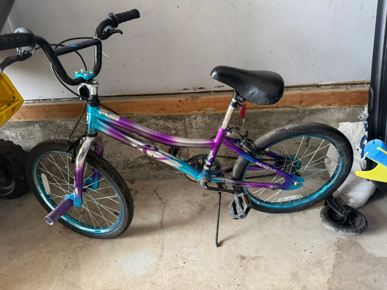 Movelo Kids BMX Bike - Teal/Purple