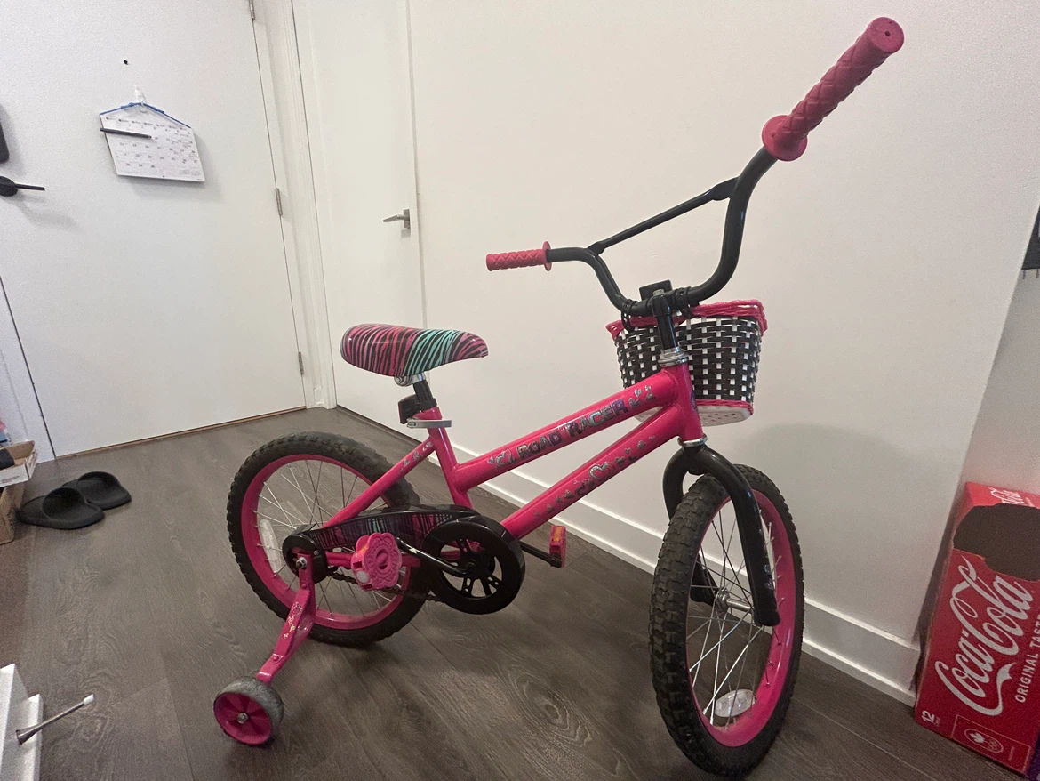 Hot Wheels Pink BMX Bike with Basket