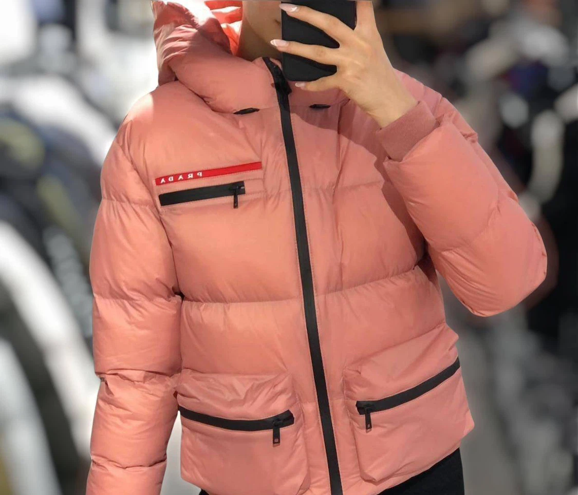 Prada Linea Rossa Pink Puffer Jacket Size L