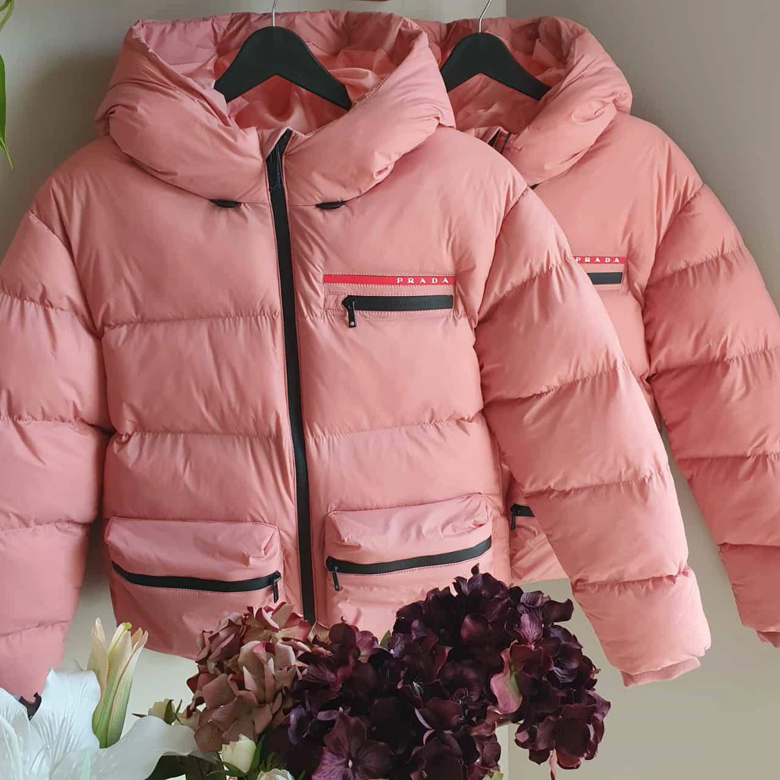 Prada Linea Rossa Pink Puffer Jacket Size L - photo 3