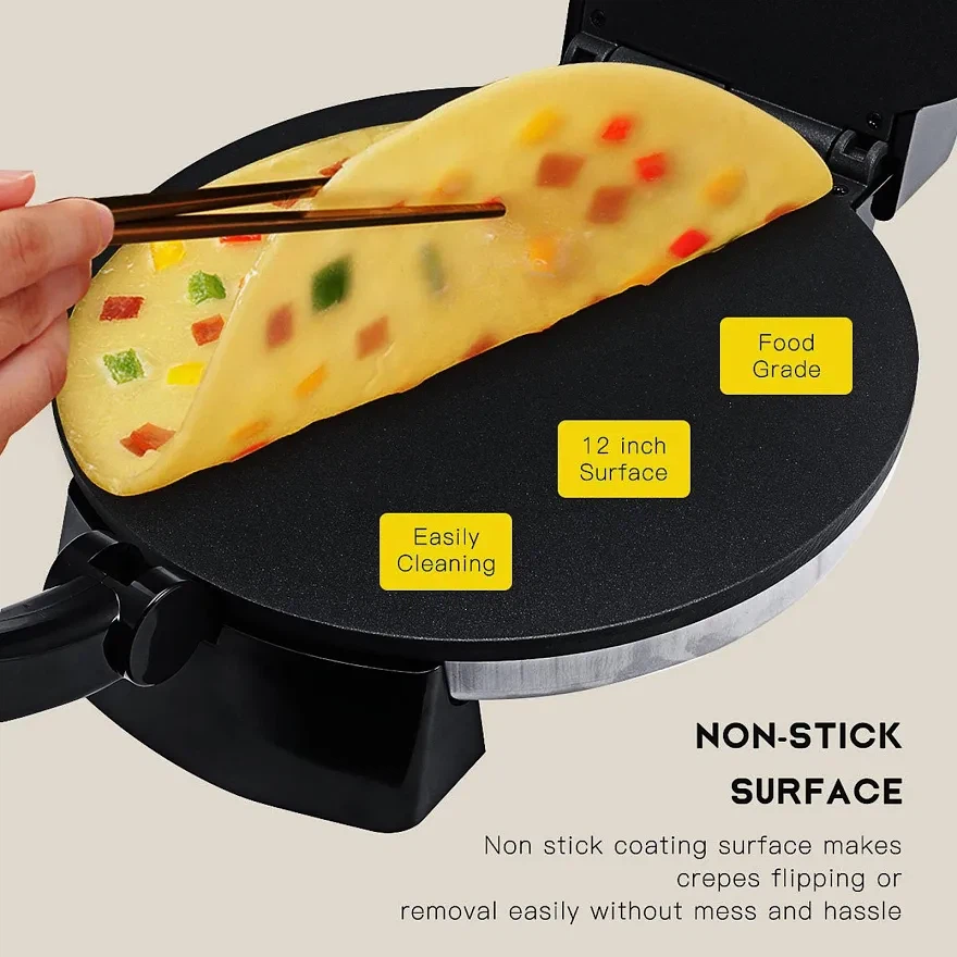 10 Inch Automatic Roti Maker / Tortilla Maker, Non-Stick - photo 2
