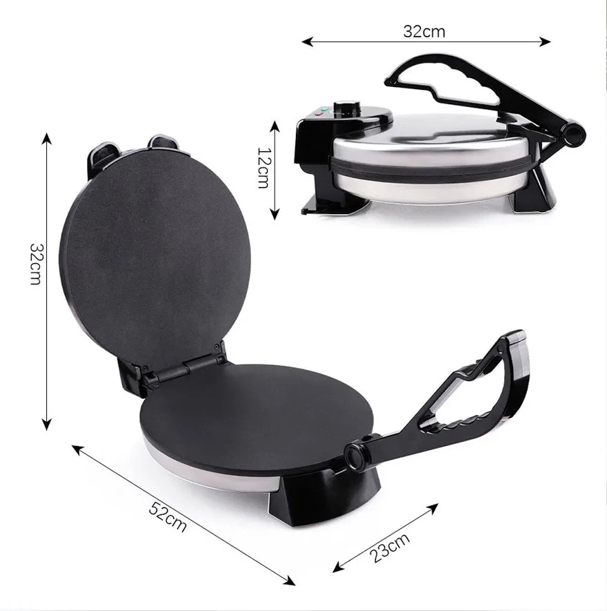 10 Inch Automatic Roti Maker / Tortilla Maker, Non-Stick - photo 4