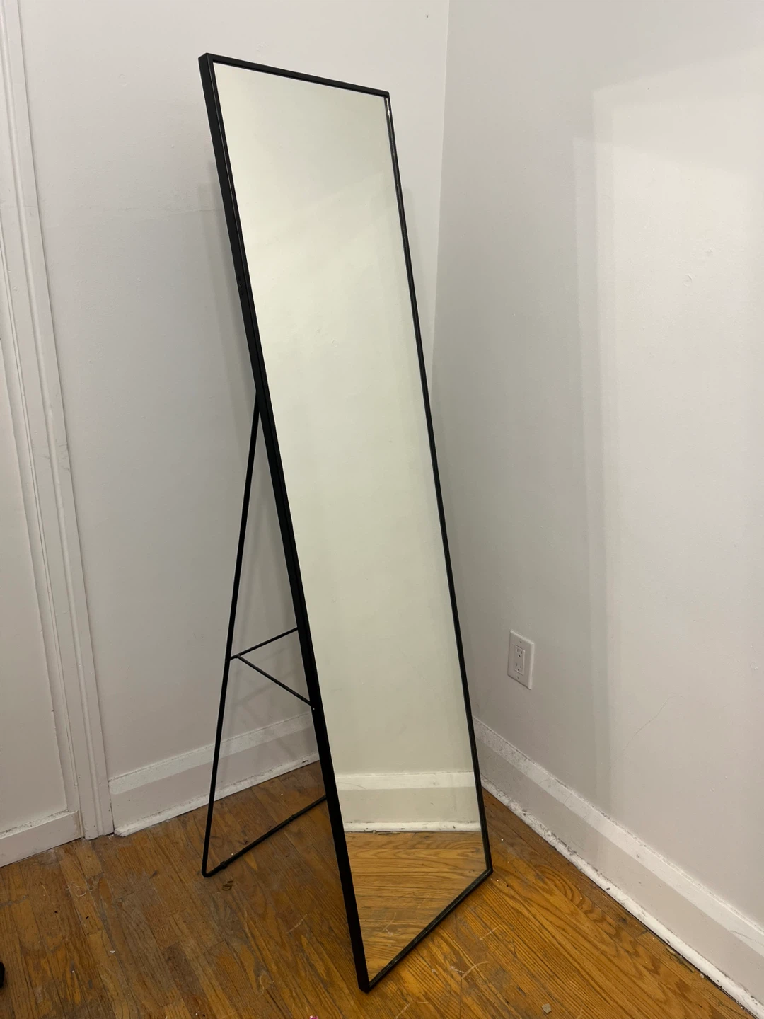 MOVING SALE — IKEA Black Standing Mirror (Karmsund)