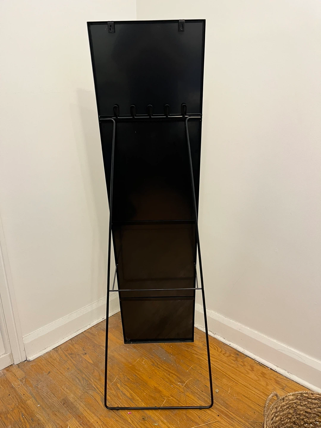 MOVING SALE — IKEA Black Standing Mirror (Karmsund) - photo 2