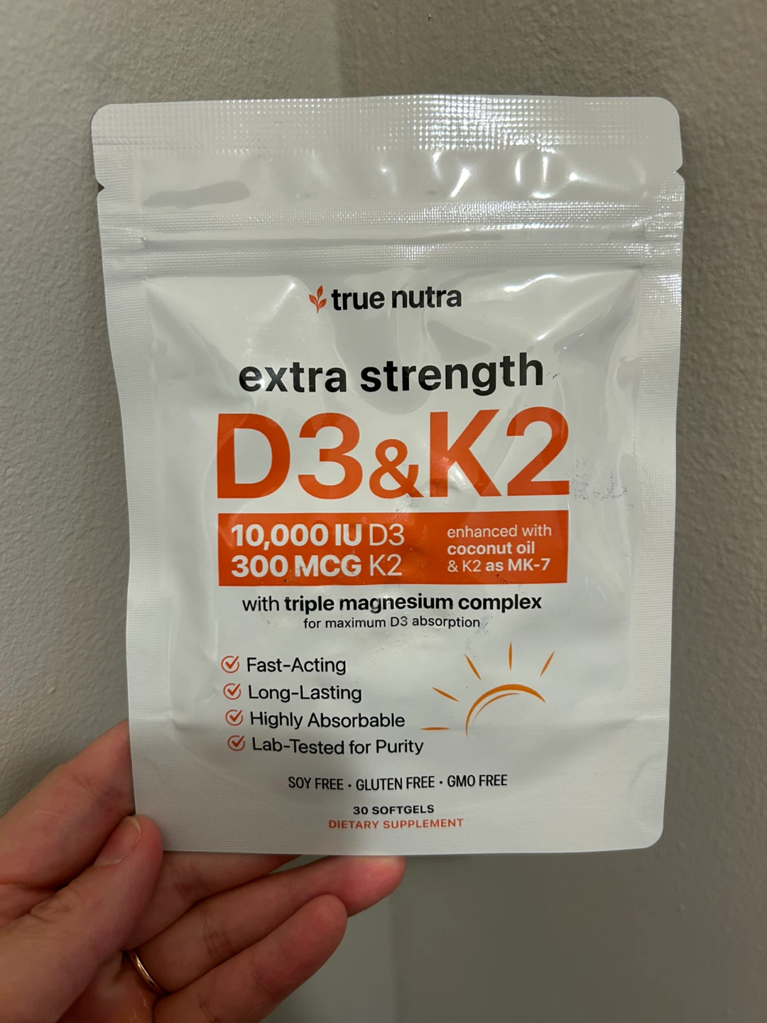 New Sealed True Nutra Extra Strength D3 & K2