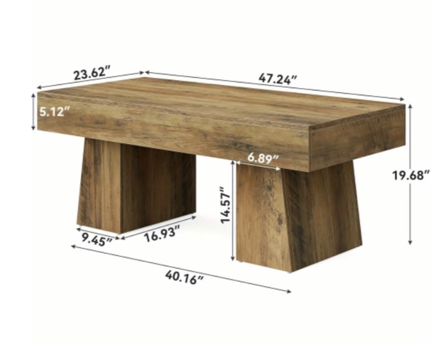 Brand new Tribesigns Room Coffee Table - Rustic Brown - photo 3