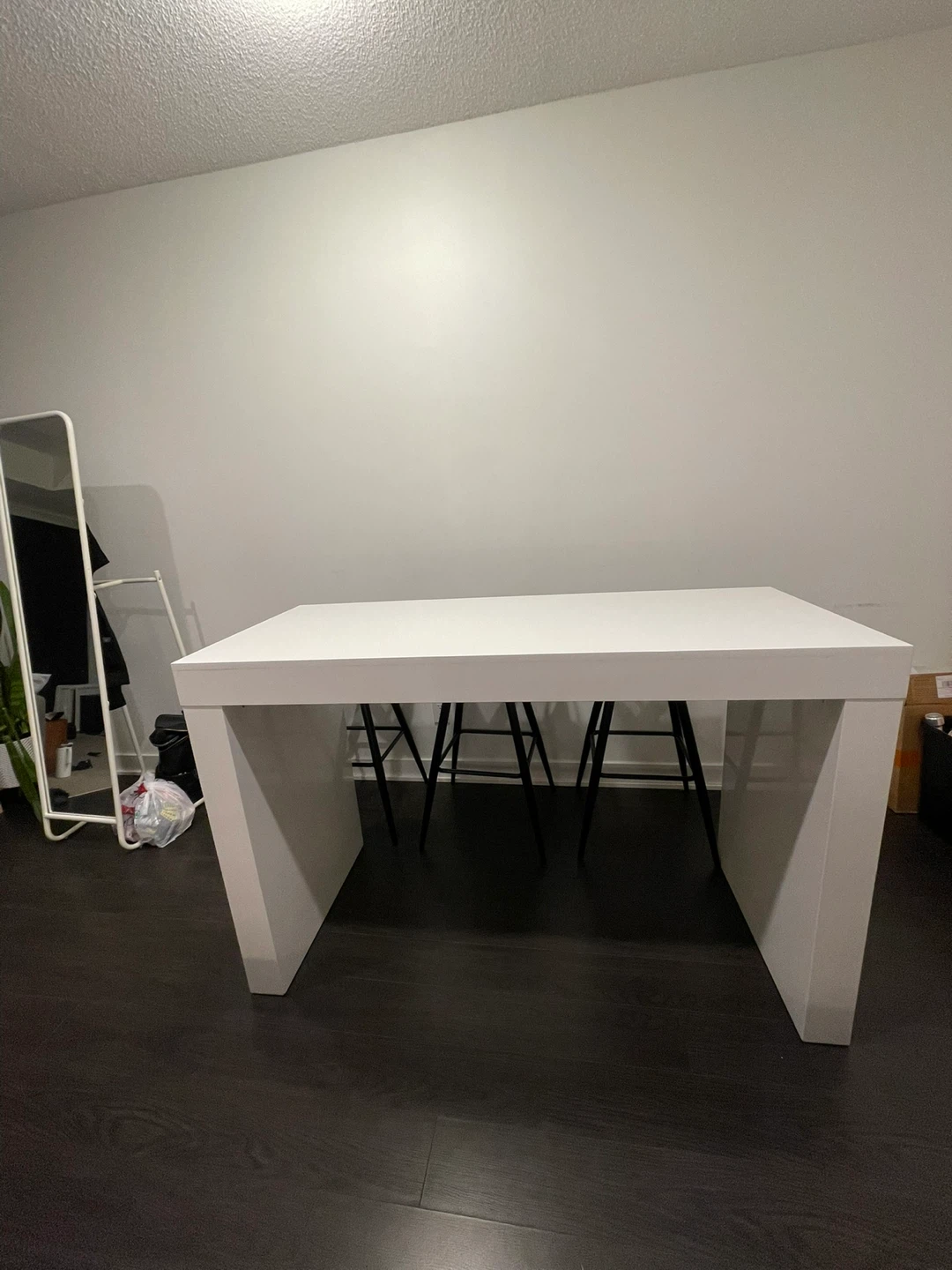 Modern White Counter Height Dinning Table
