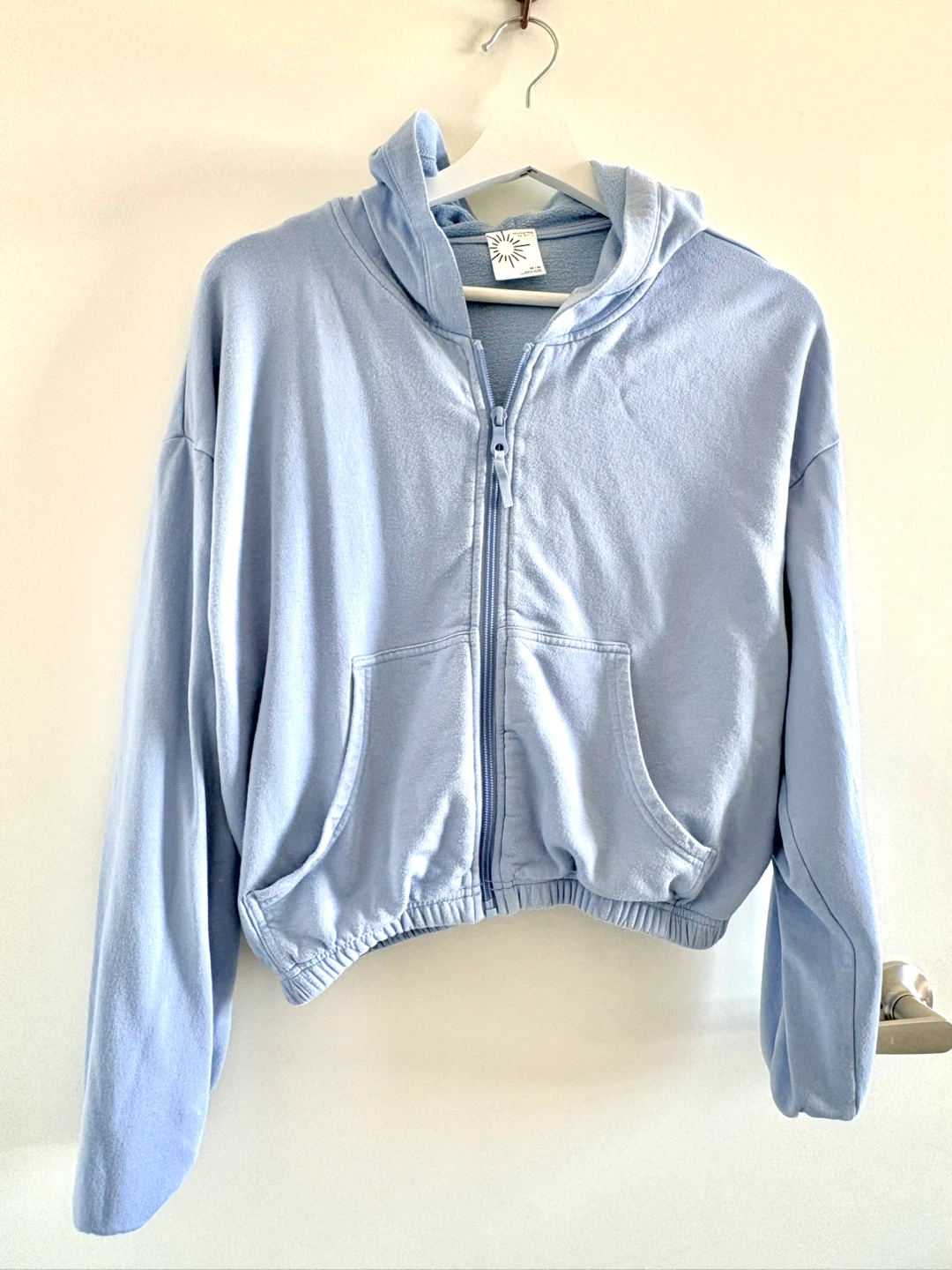 Aerie Size medium Light Blue Zip-Up Hoodie