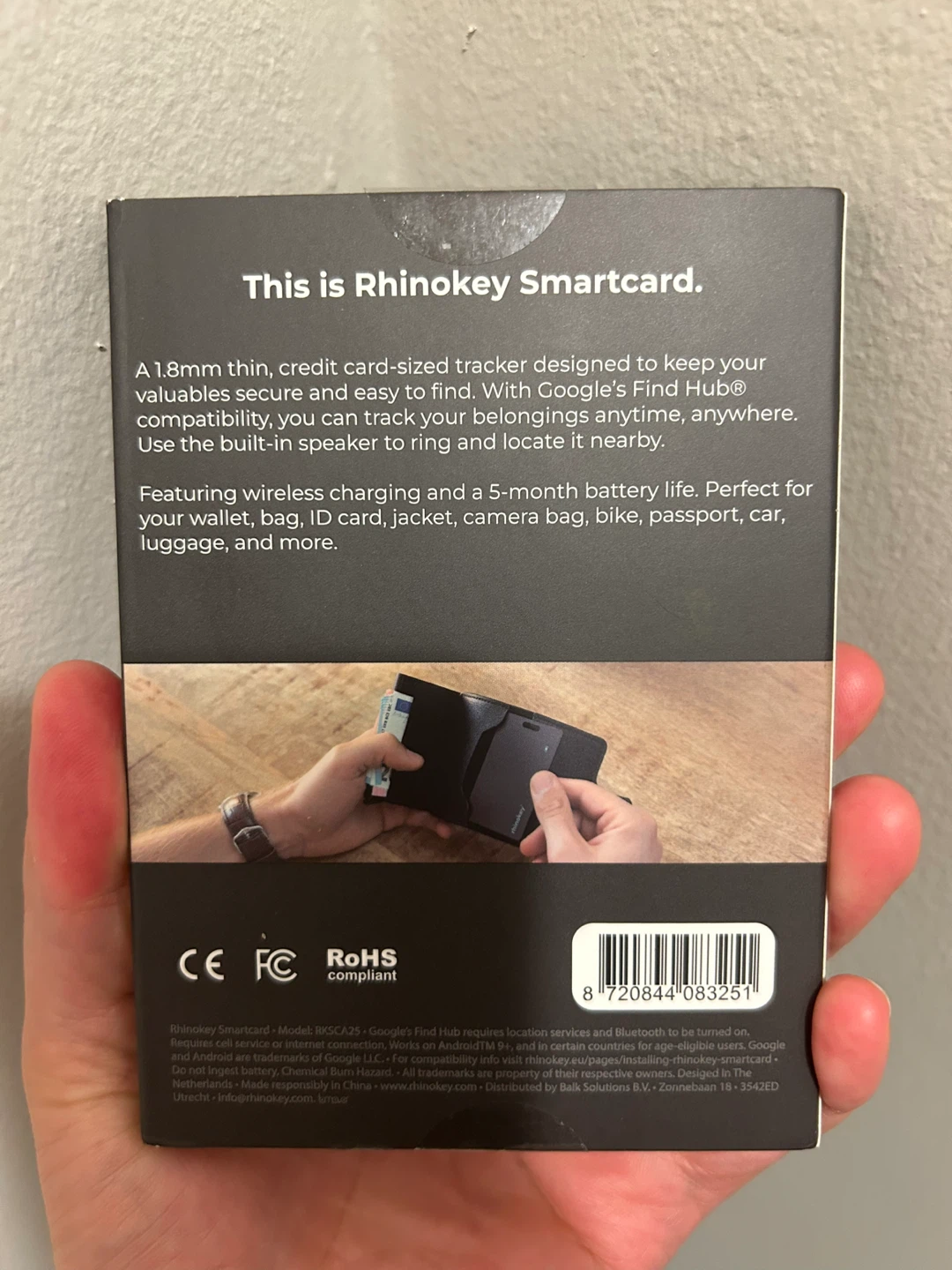 Rhinokey Smartcard Wallet Tracker (Android / Google Find Hub) - photo 2