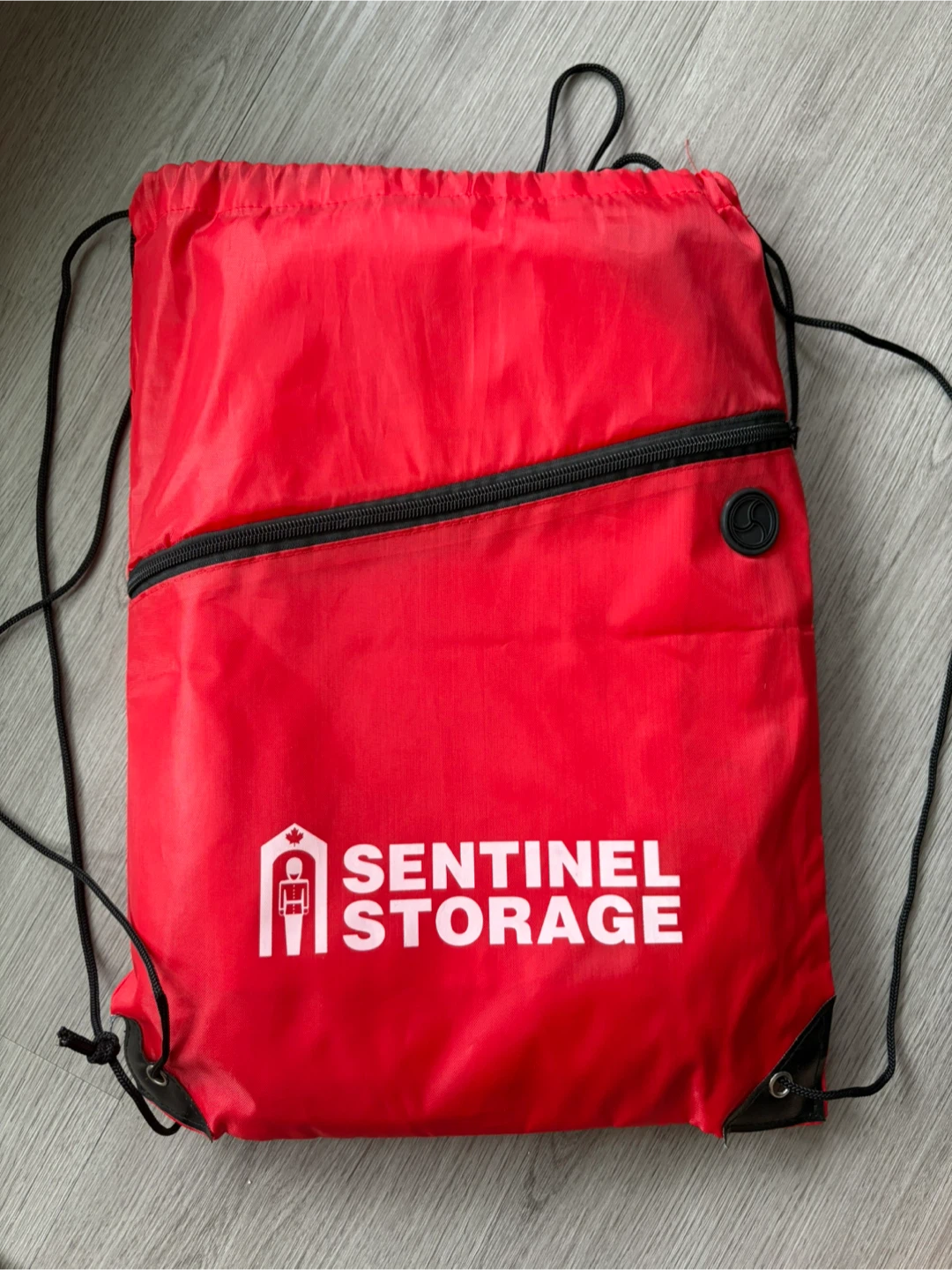 Sentinel Storage Red Drawstring Backpack Bag