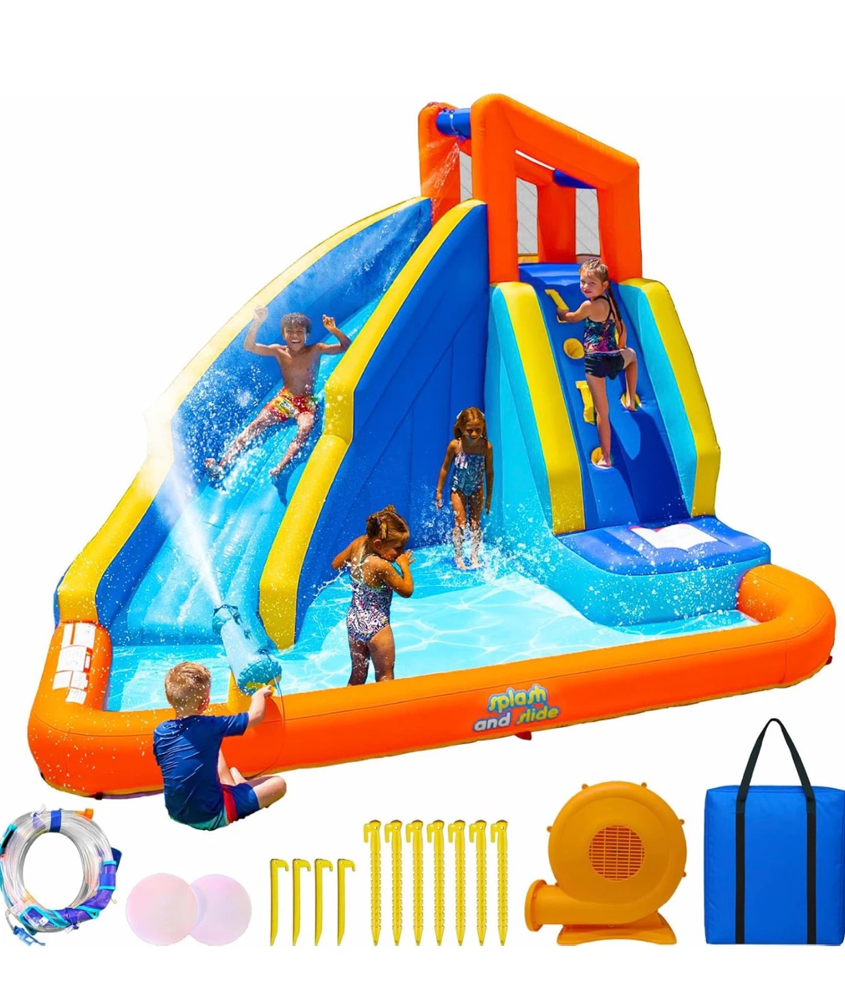 Sportspower Big Wave II Large Outdoor Inflatable Water Slide