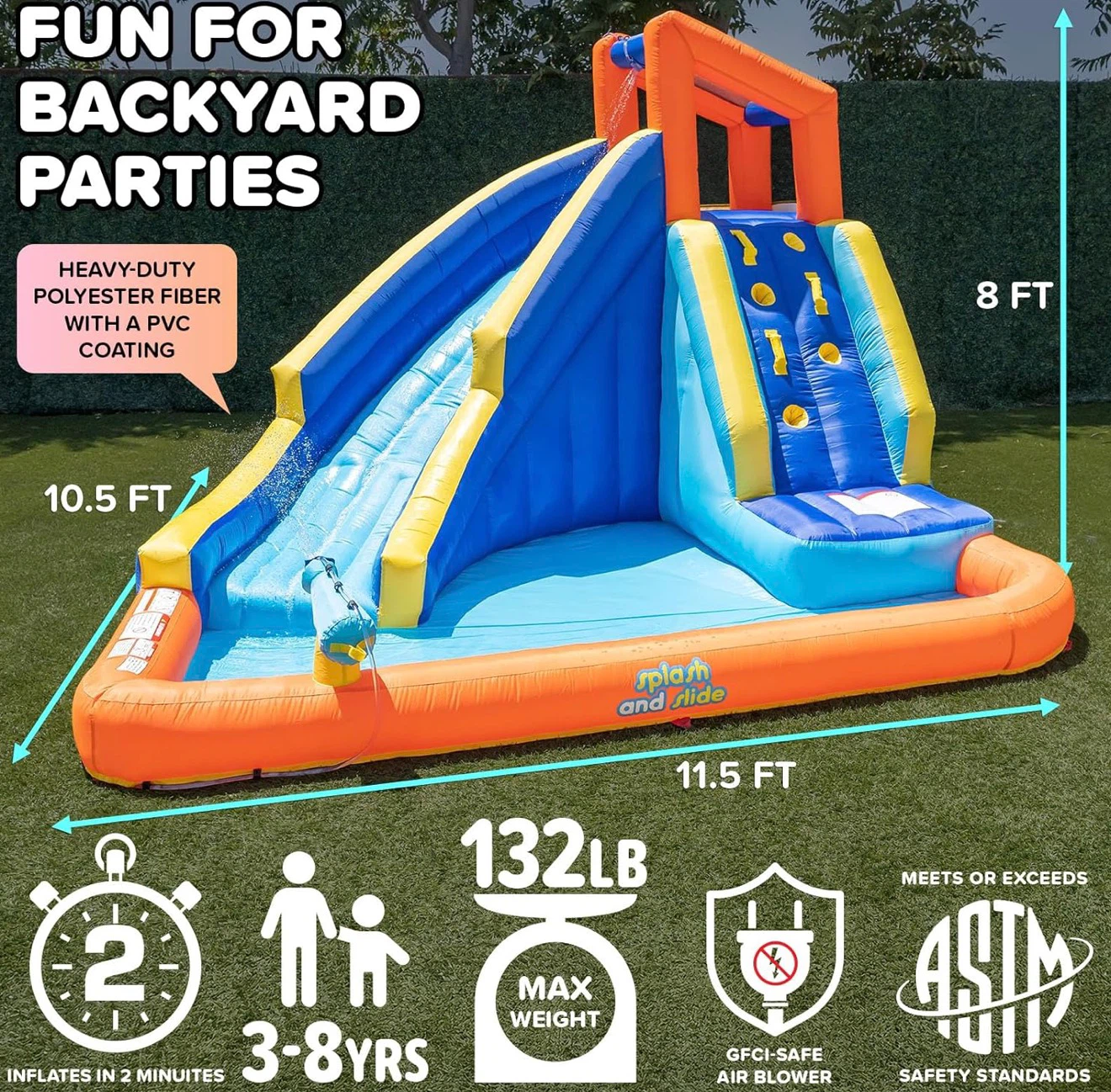 Sportspower Big Wave II Large Outdoor Inflatable Water Slide - photo 2