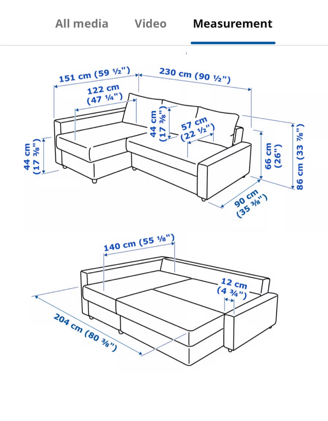 IKEA Friheten Corner Sofa Bed with Storage - Gray - photo 4