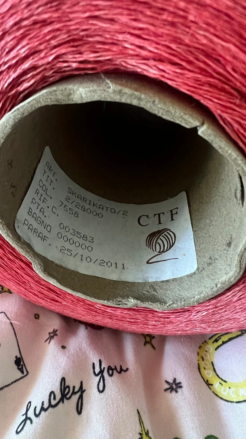 100% Italian Linen Cone Yarn | $6 per 50g | 🍉 Pink - photo 2