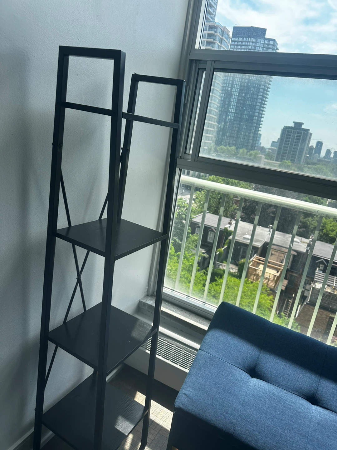 Black Metal 4-Tier Shelf Unit - photo 4