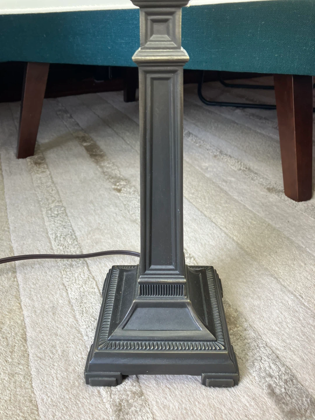 Table Lamp with White Drum Shade - photo 3