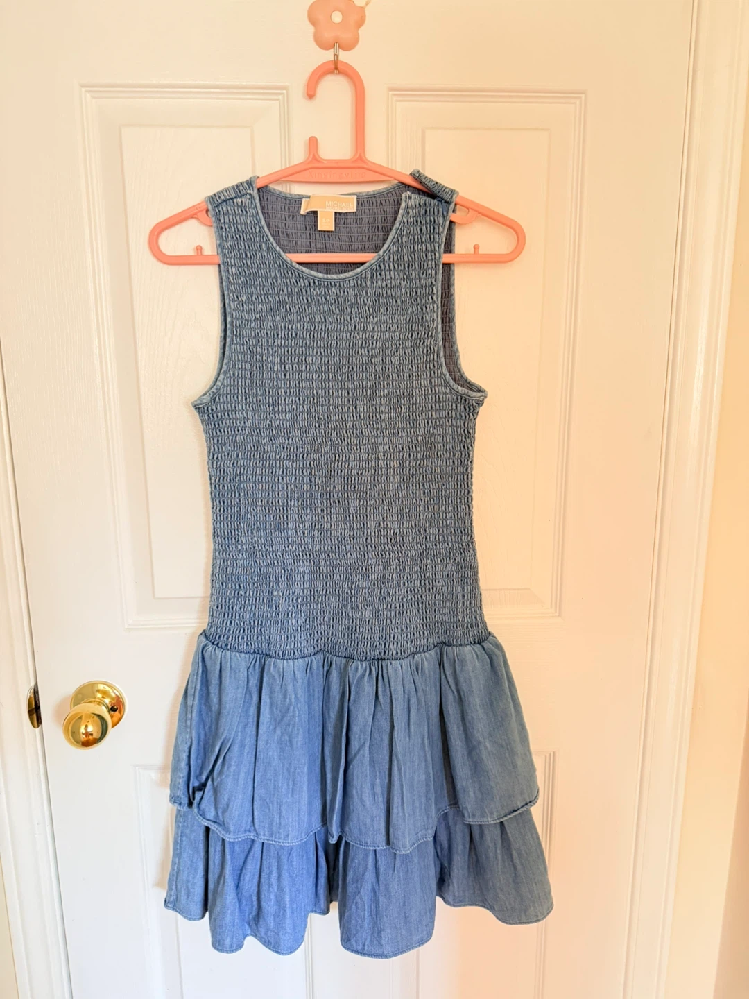 Michael Kors Smocked Denim Dress