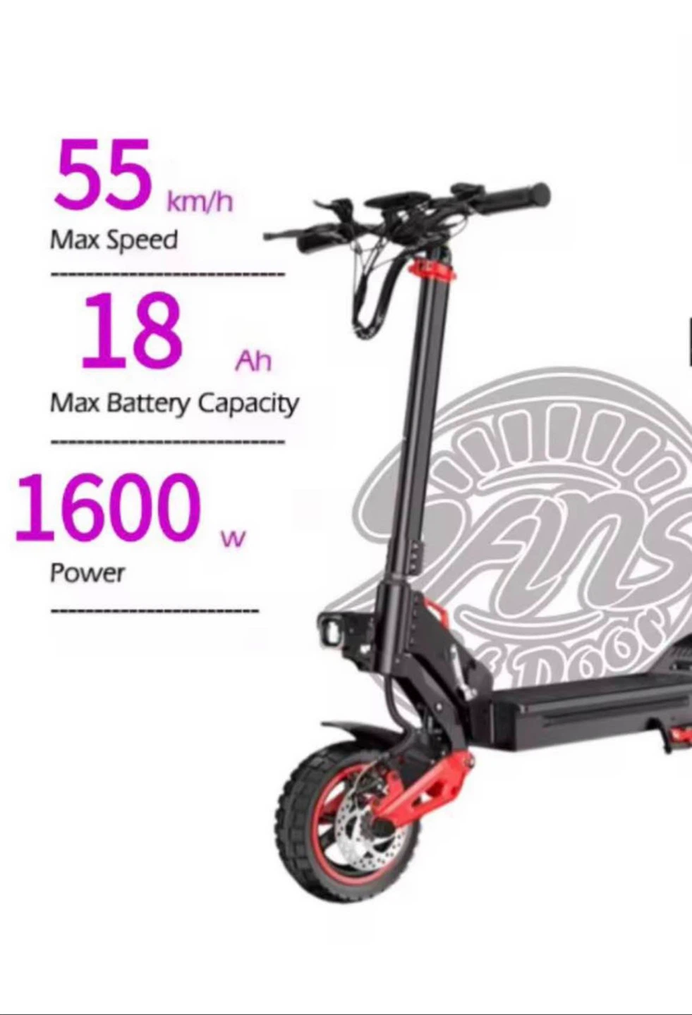 Powerful 1600W Aluminium Alloy E Scooter. - photo 2
