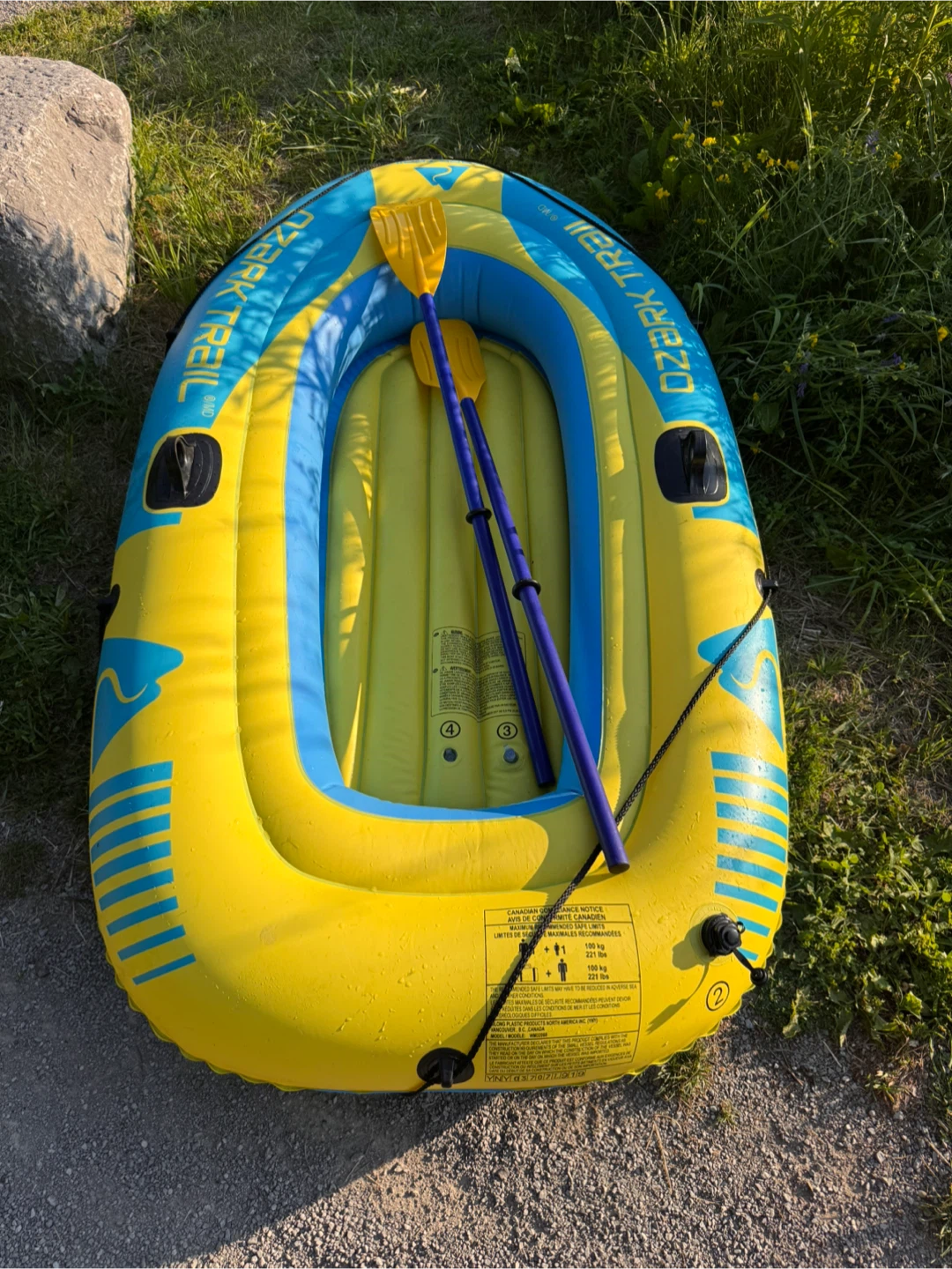 Ozark Trail Inflatable Boat with Oars