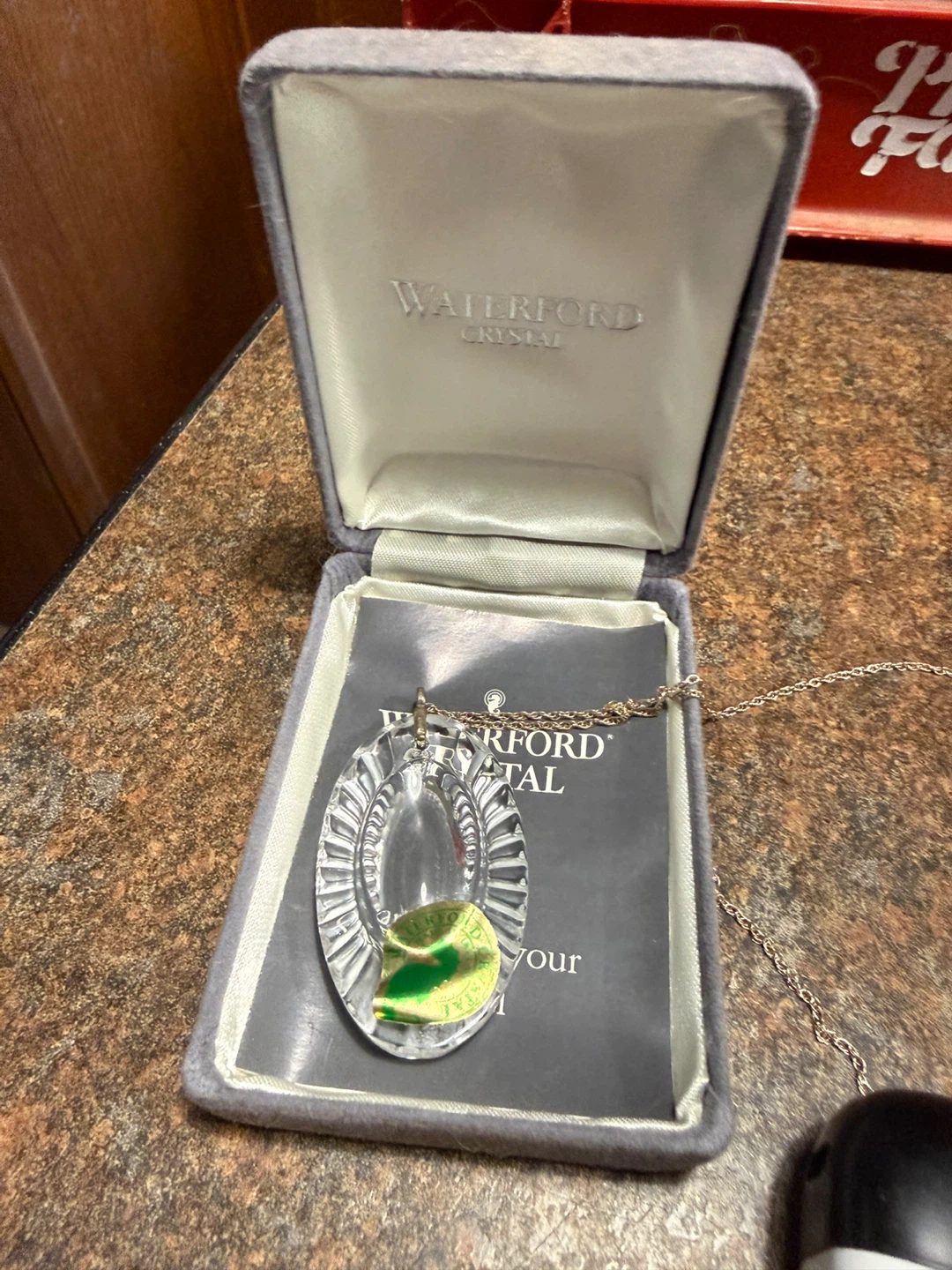 Waterford Crystal Oval Pendant Necklace