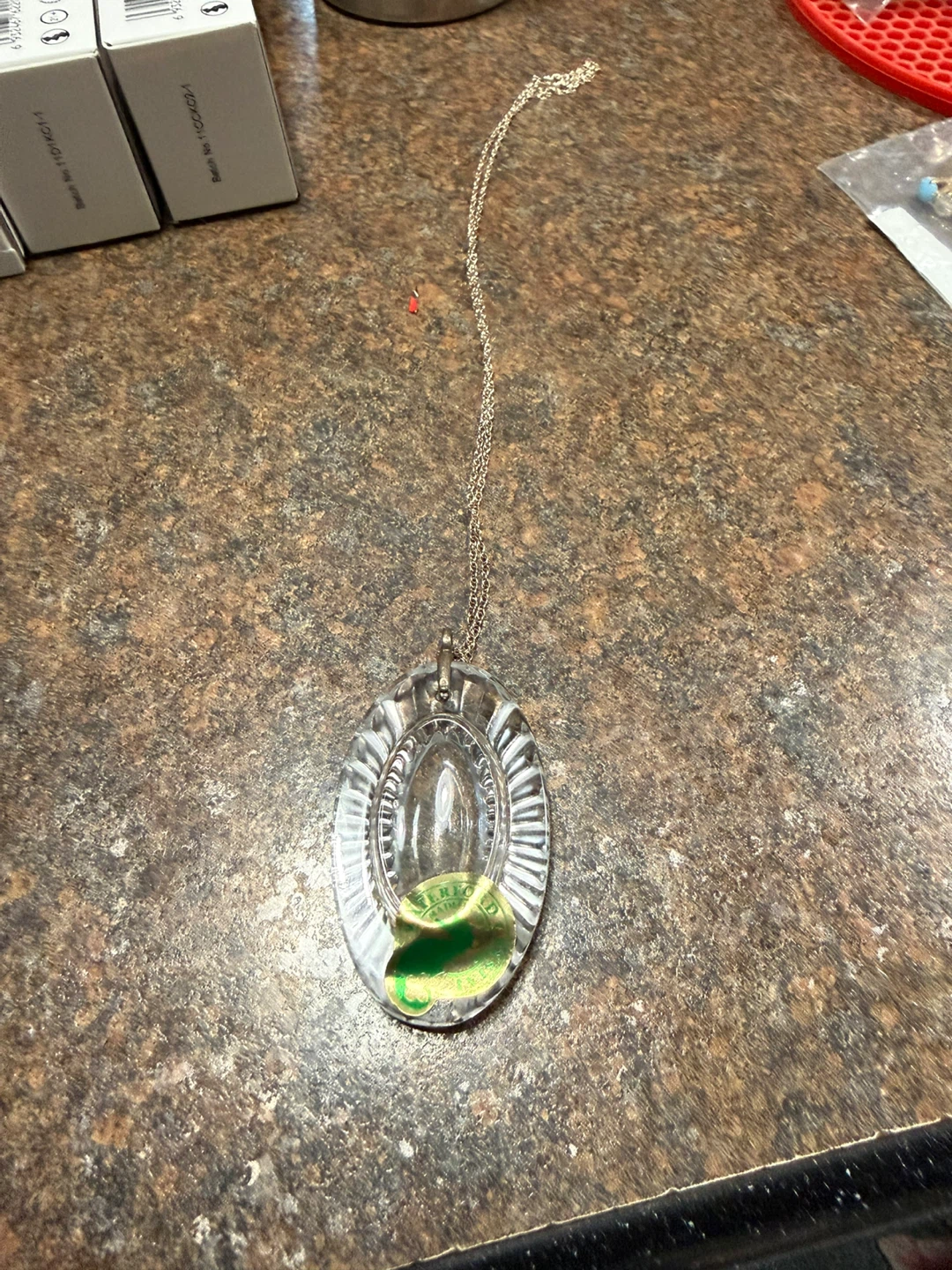 Waterford Crystal Oval Pendant Necklace - photo 3
