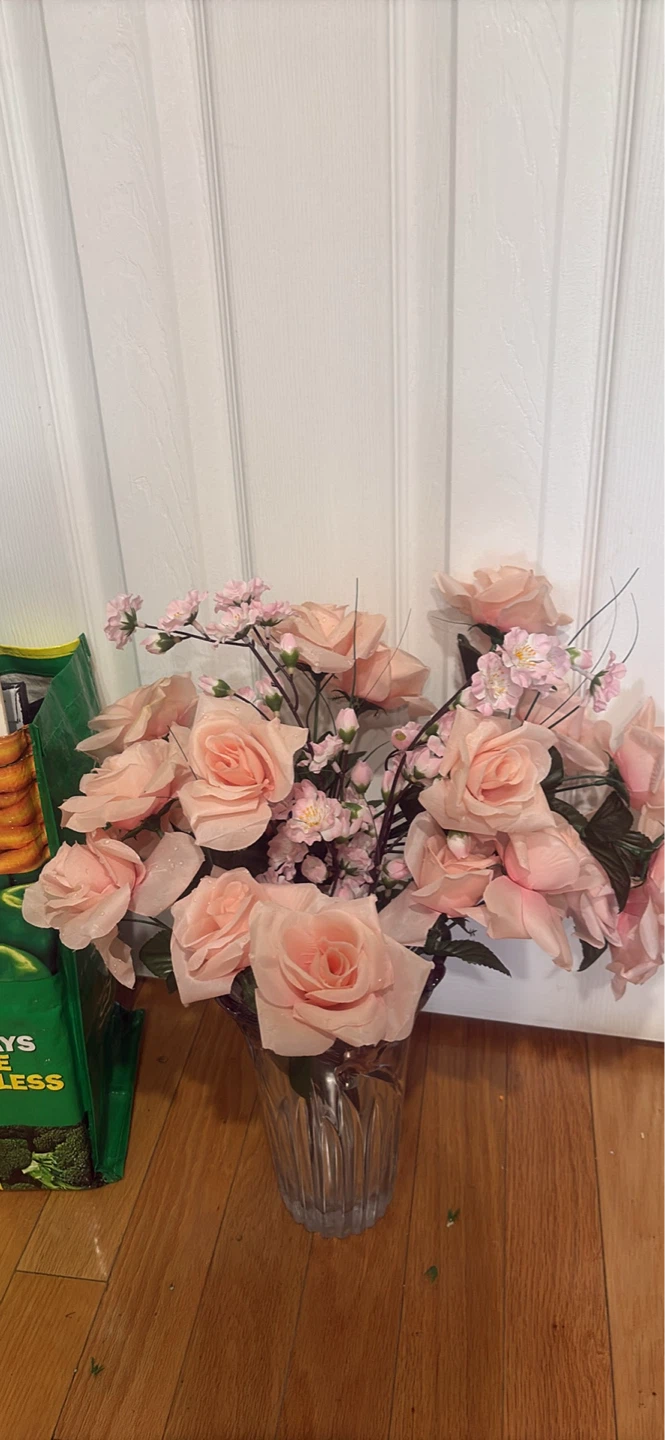Pink Rose Artificial Flower Arrangement - photo 2