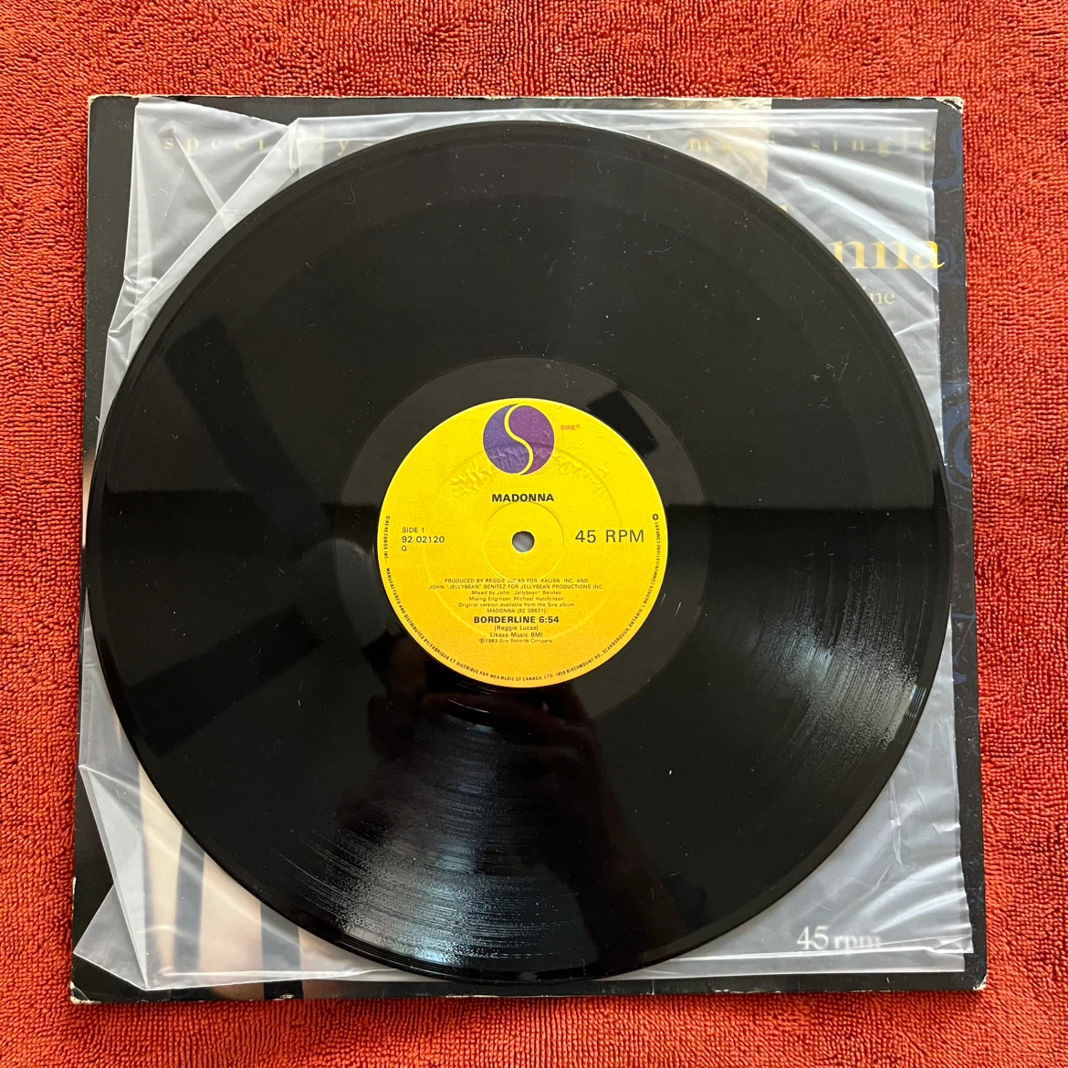 Madonna Borderline 45 RPM Maxi Single Vinyl Record - photo 2