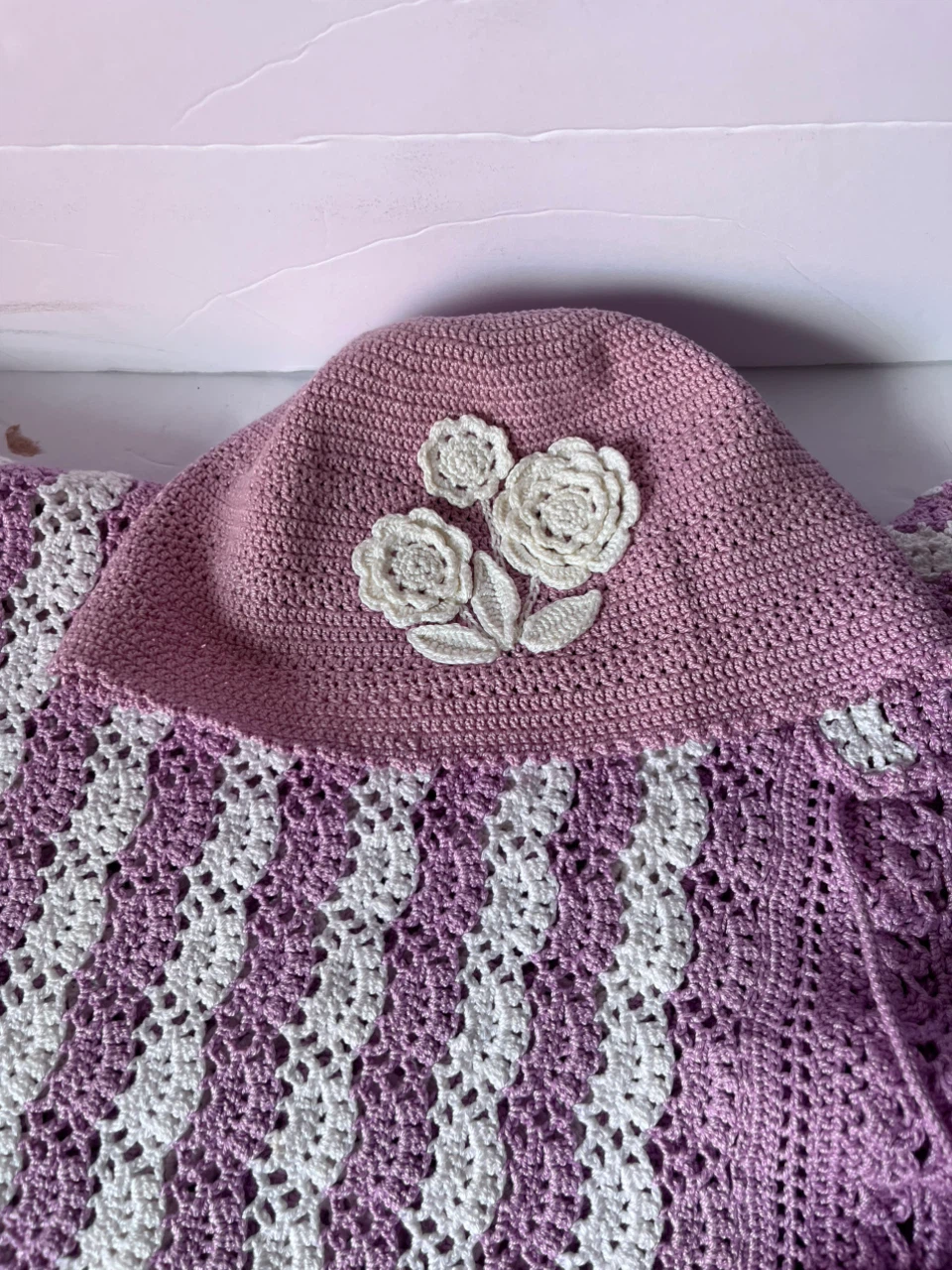 Handmade Crochet Baby Set - Blanket, Hat & Booties - photo 4