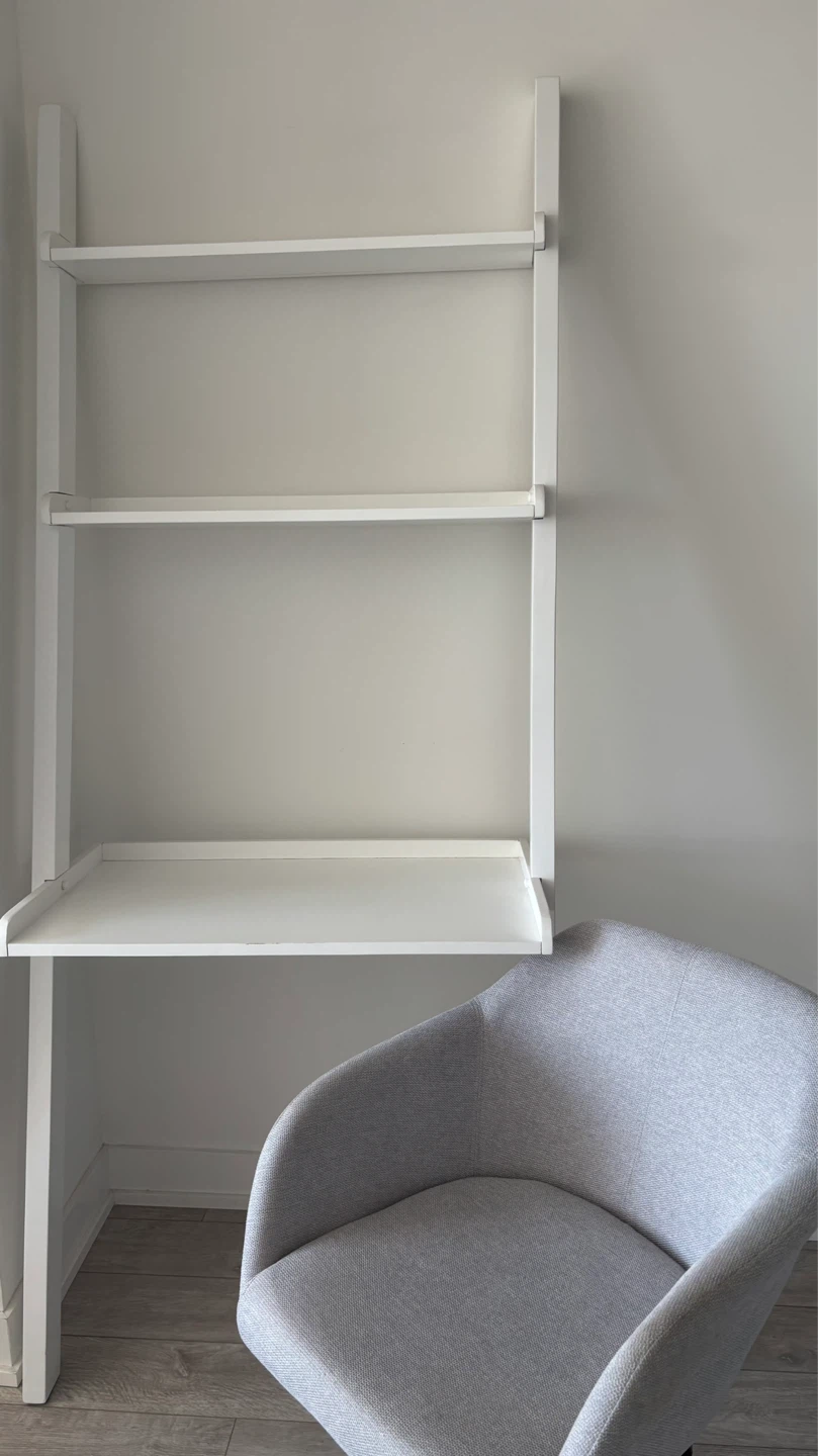 White Ladder Desk with Shelving - photo 4